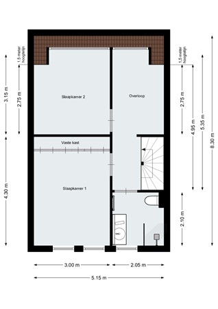Floorplan - Visarend 49, 4617 KB Bergen op Zoom